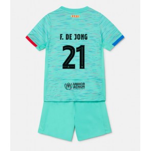Maillot de foot Barcelona Frenkie de Jong #21 Troisième enfant 2023-24 Manches Courte (+ pantalon court)